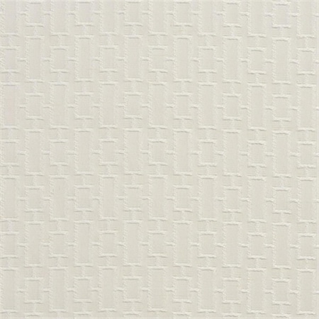 Designer Fabrics 54 in. Wide White Shiny Connected Rectangles Silk Satin Upholstery Fabric K0250C